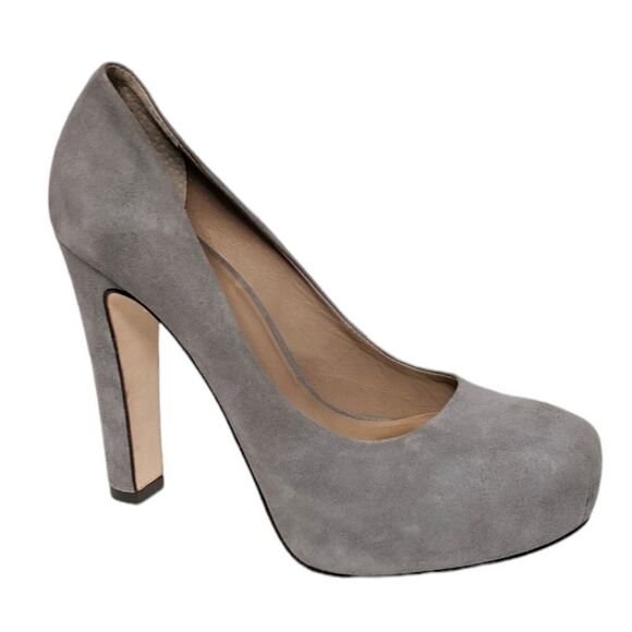 POUR LA VICTOIRE Suede Platform Minimalist Heels 8 - Picture 13 of 13